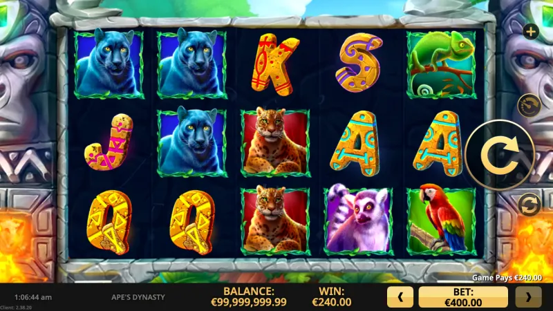 Ape’s Dynasty online pokie by High 5 Games — in-game view
