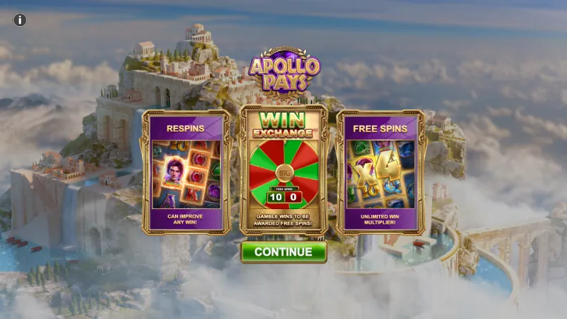 Apollo Pays Megaways online pokie by Big Time Gaming — in-game view