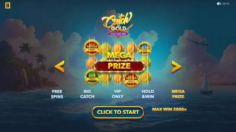 Catch The Gold Hold And Win online pokie by BGAMING — in-game view