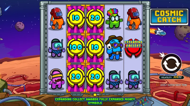 Cosmic Catch online pokie by Pragmatic Play — in-game view