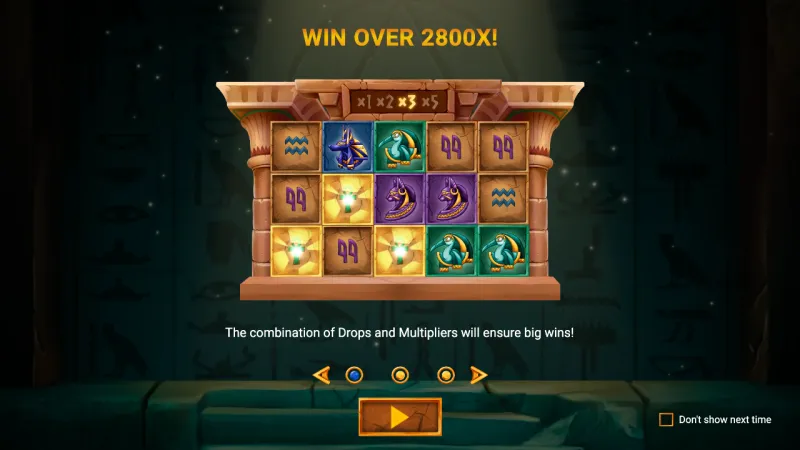 Curse of the Pharaoh online pokie by Evoplay — in-game view