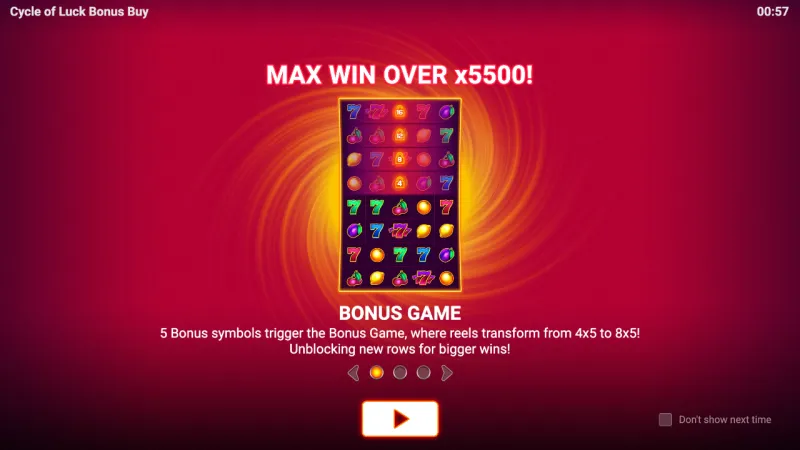 Cycle of Luck online pokie by Evoplay — in-game view