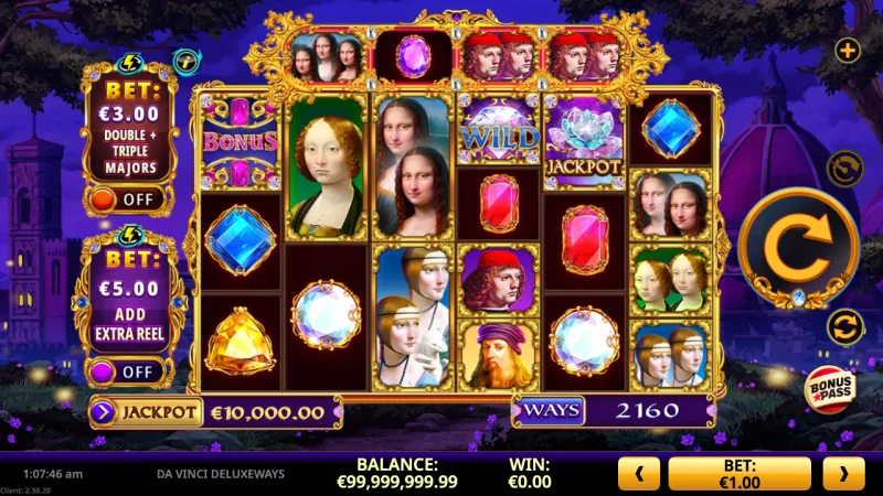 Da Vinci DeluxeWays online pokie by High 5 Games — in-game view