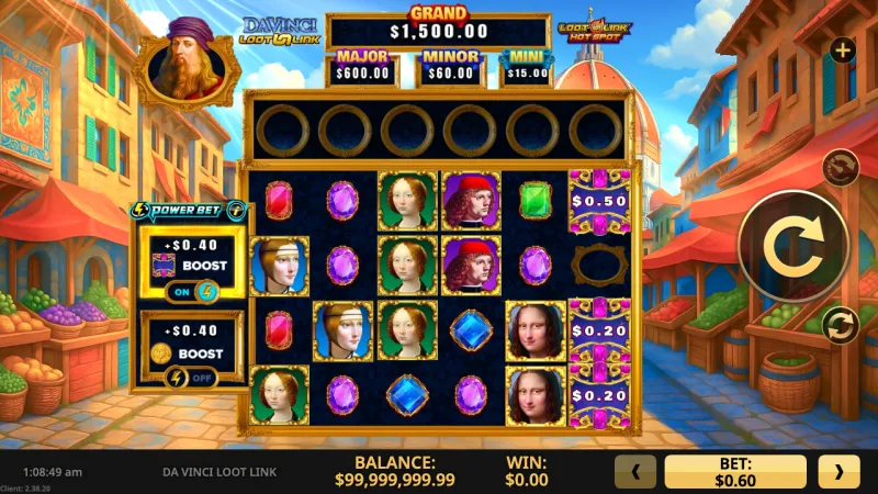 Da Vinci Loot Link online pokie by High 5 Games — in-game view
