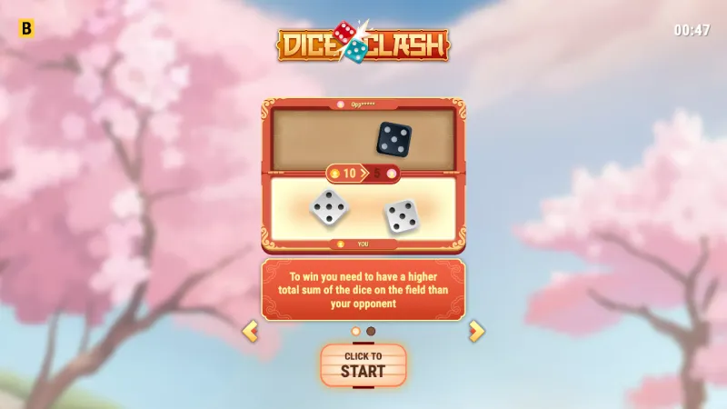 Dice Clash online pokie by BGAMING — in-game view