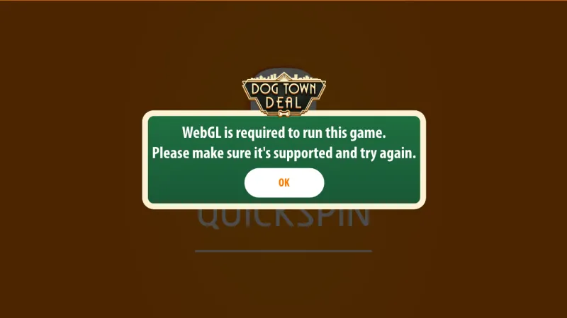 Dog Town Deal online pokie by Quickspin — in-game view