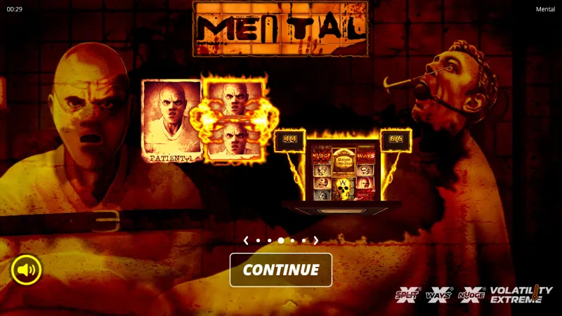 Mental online pokie by Nolimit City — in-game view
